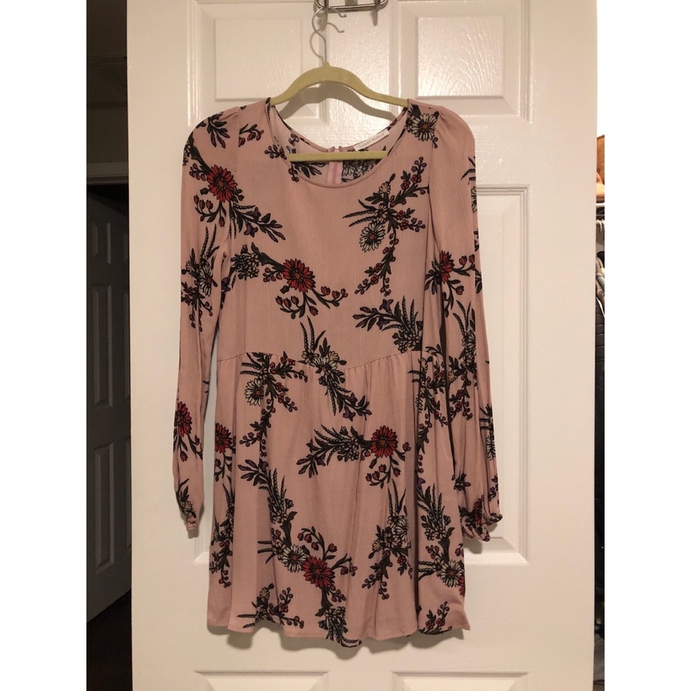 Honey Punch Long Sleeve Floral Dress